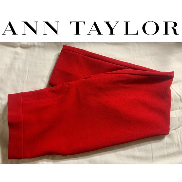 Ann Taylor Pants - Ann Taylor Devin Everyday Ankle Pants in Color Very Red